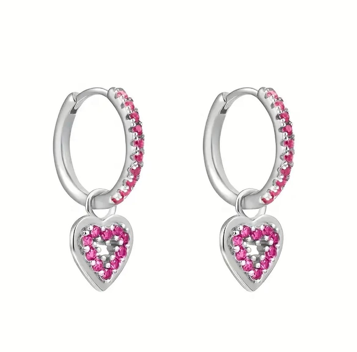 PENDIENTES CORAZON BRILLANTE