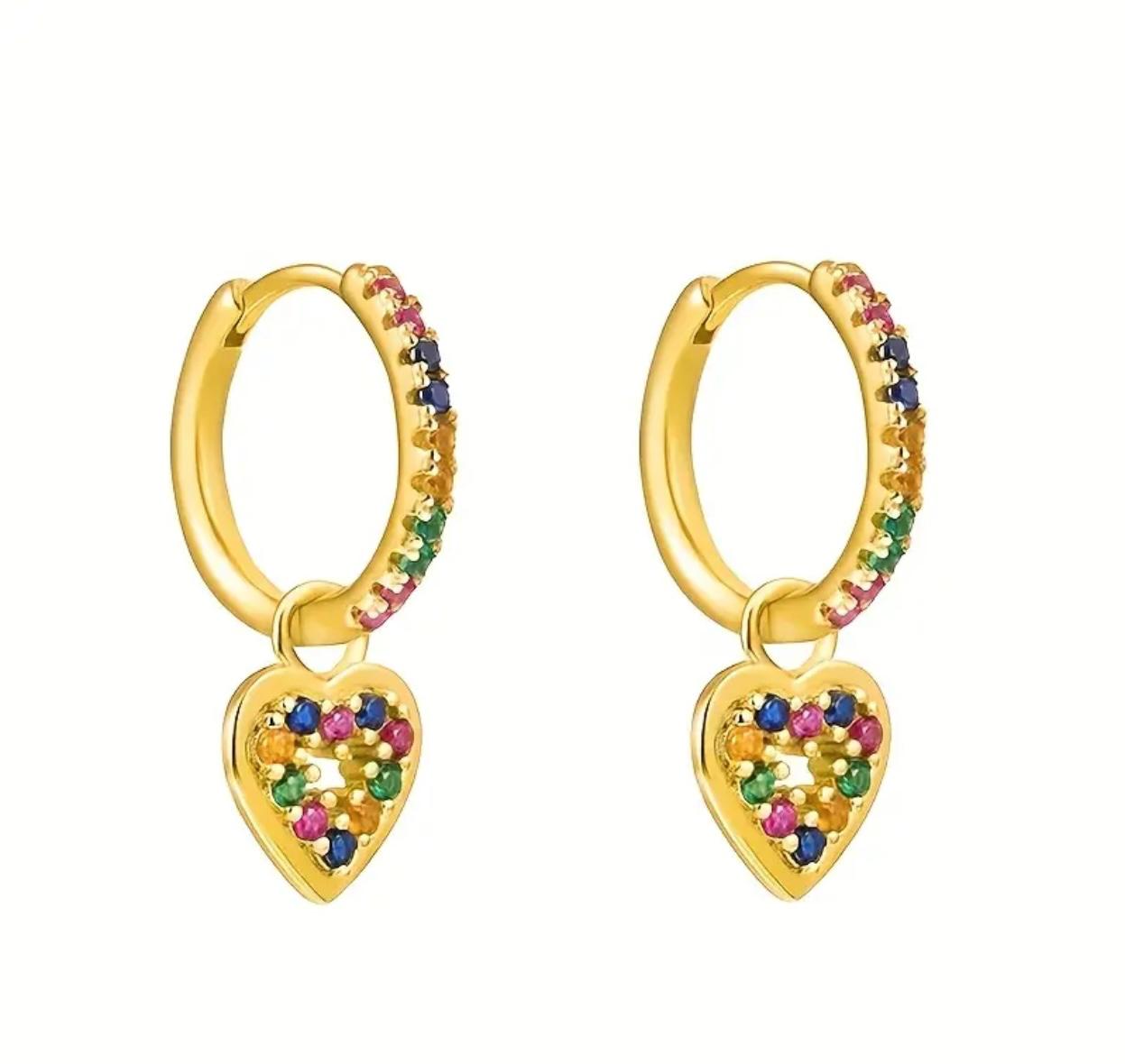 PENDIENTES CORAZON BRILLANTE