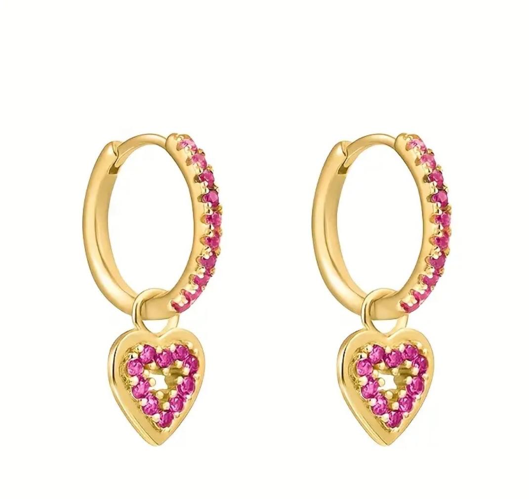 PENDIENTES CORAZON BRILLANTE