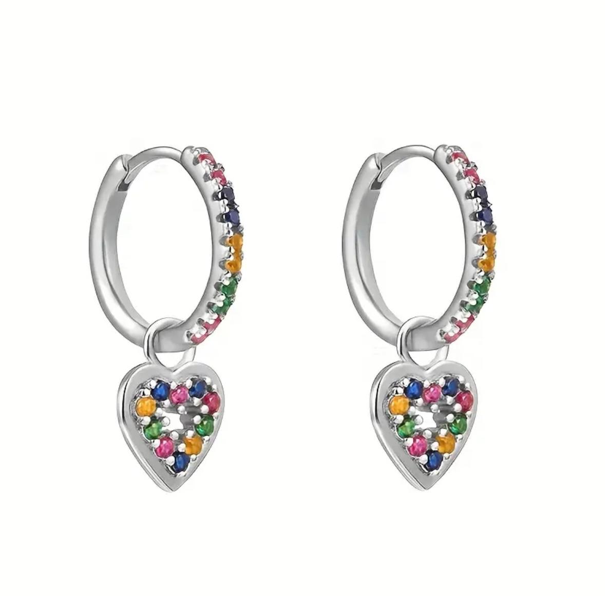 PENDIENTES CORAZON BRILLANTE