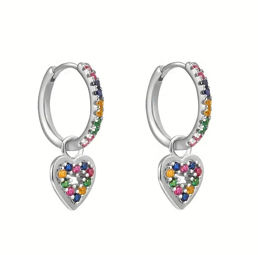 PENDIENTES CORAZON BRILLANTE